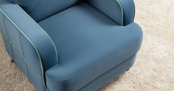 Диван-кровать прямой Черри ТД 285 велюр Irida 07 синий, Эвита пистачио ментоловый