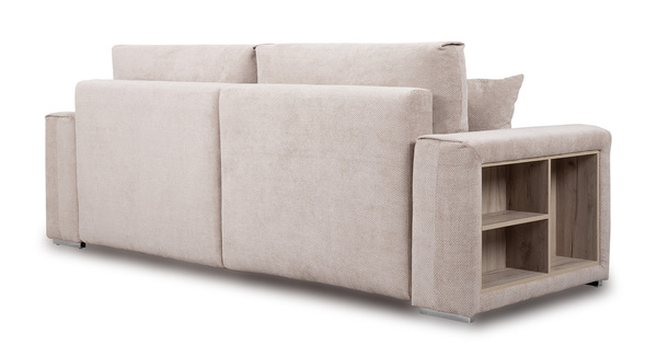 Диван-кровать угловой Оксфорд 710 композиция 1, шенилл Muza 04 светло-бежевый, модульная система, сборка на любую сторону