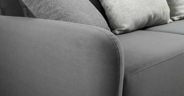 Диван-кровать прямой Дакота ТД 586 велюр Vendetta 11 графитовый серый, Albus Zemin 1735 z1 col 2 белый, Romeo 06