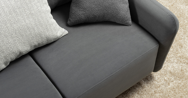 Диван-кровать прямой Дакота ТД 586 велюр Vendetta 11 графитовый серый, Albus Zemin 1735 z1 col 2 белый, Romeo 06