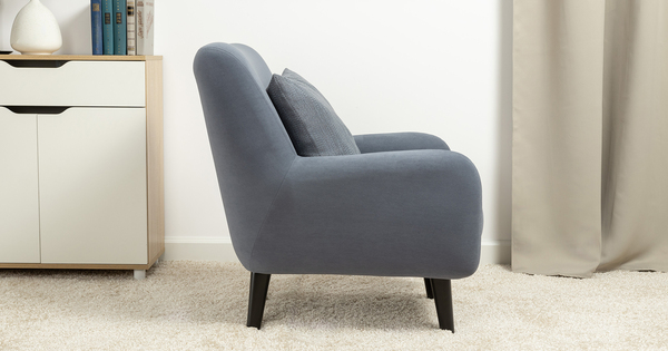 Кресло для отдыха Дакота ТК 584 велюр Vendetta 24 синий, Riga 1598 z1 col 20 серо-голубой