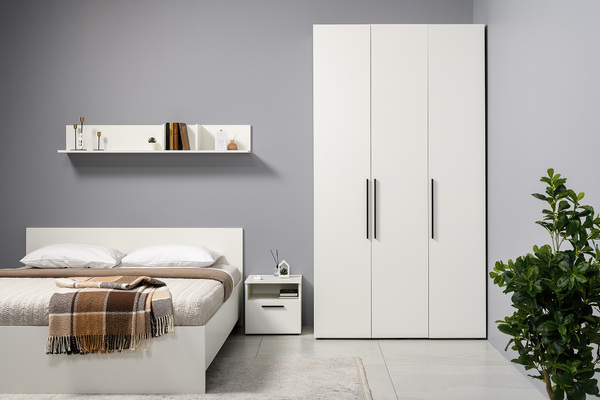 Спальня Эйр композиция 1 белый РЕ шагрень, спальное место 160 х 200