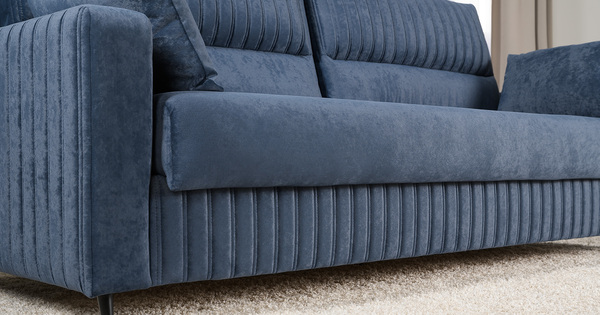 Диван-кровать прямой Изабель ТД 739 велюр Романс нейви темно-синий