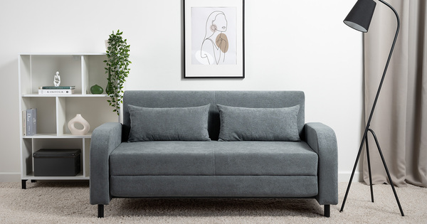 Диван-кровать прямой Киото ТД 783 велюр Epic 83 graphite темно-серый