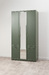 Шкаф для одежды Марион 16.340.03 дымчатый зеленый K521, олива шагрень AG 1050 ПВХ (собирается на любую сторону)