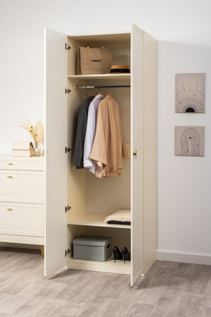 Шкаф двустворчатый Марион 16.340.02 слоновая кость С341 PE, слоновая кость 6898 ПВХ