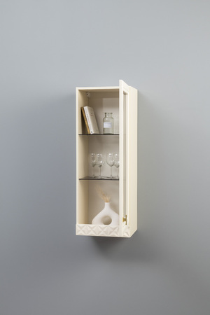 Гостиная Марион композиция 3 слоновая кость С341 PE, слоновая кость 6898 ПВХ, белый PE шагрень (собирается на любую сторону)