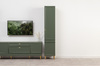 Шкаф-пенал Марион 16.333.01 дымчатый зеленый K521, олива шагрень AG 1050 ПВХ (собирается на любую сторону)