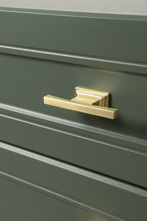 Тумба прикроватная Марион 16.14 дымчатый зеленый K521, олива шагрень AG 1050 ПВХ, белый PE шагрень