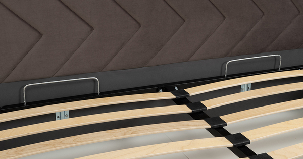 Кровать Милана 140 велюр серо-коричневый с ортопедическим основанием и подъемным механизмом