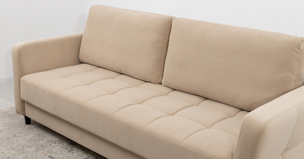 Диван-кровать прямой Невада ТД 569 велюр Vendetta 2 кремовый