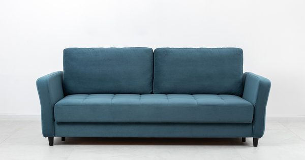 Диван-кровать прямой Невада ТД 572 велюр Vendetta 25 синий деним