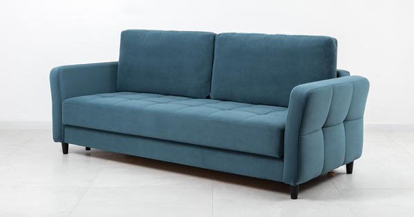 Диван-кровать прямой Невада ТД 572 велюр Vendetta 25 синий деним