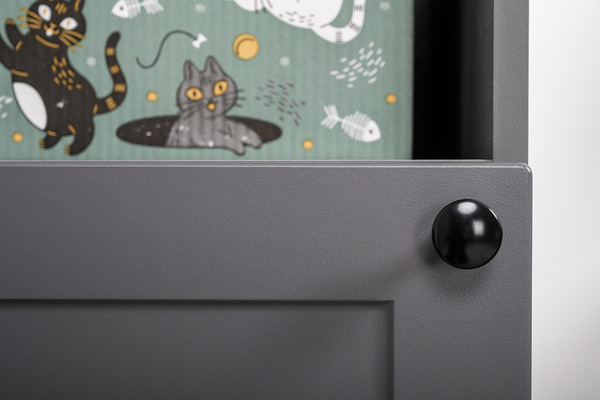 Стеллаж Остин 16.427 серый графит 0162 РЕ, дуб золотой CRAFT, графит ZB 856-2 ПВХ, сборка на любую сторону