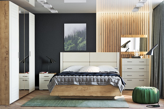 Шкаф комбинированный Ливорно/Livorno НМ 013.58 Х дуб бунратти, софт панакота