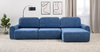 Диван-кровать угловой Тэдди 1504 композиция 3, букле Pique 009 синий, модульная система, сборка на любую сторону