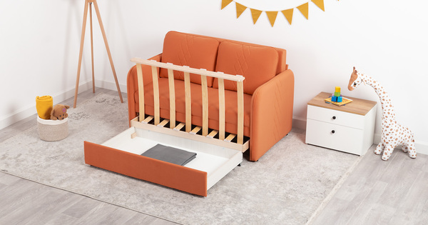 Диван-кровать прямой Юта (120) ТД 523 велюр Вивальди 31 медный