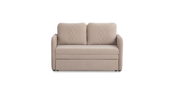 Диван-кровать прямой Юта (120) ТД 524 велюр Вивальди 4 серо-сливочный